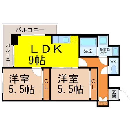 レジデンシア東別院の物件間取画像